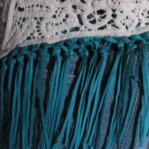 Origami By Vivian  LADIES LACE AND FRINGE VEST  SI - Picture 8 of 8